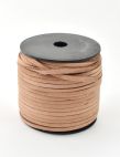 Leather stripe flat natural 3 mm/roll 25 m