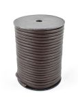 Leather stripe round brown 4mm /roll 25m