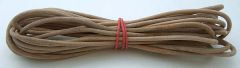 Leather stripe round natural 3mm /5m