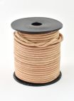 Leather stripe round natural 3mm /roll 25m