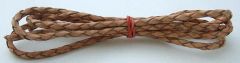 Braided leather cord natural 3mm/ 1m