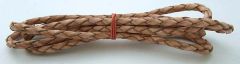Braided leather cord natural 4mm/ 1m