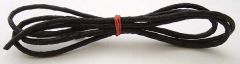 Braided leather cord black 3mm/ 1m