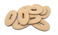 Leather Spacers Natural 10 pcs