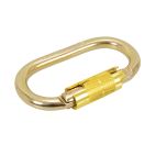 Auto-Locking Oval Karabiner Gold
