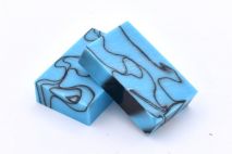 Acrylic black in turquoise spacer