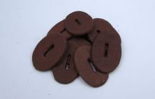 Leather Spacers Brown 10 pcs