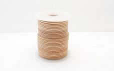 Leather stripe round natural 2mm/ roll 25m