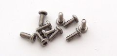 Nickel button screws 5,9 mm M2x10