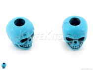 Skull bead - Neon Turquoise