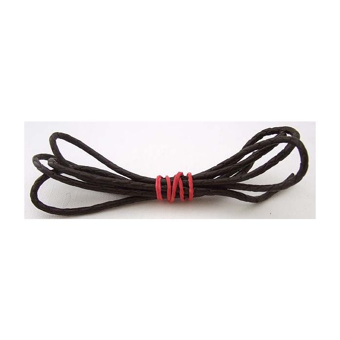 Braided leather cord brown 3mm/ 1m Braided leather cord brown 3mm/ 1m