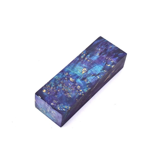 Stabilized Maple burl ink blue