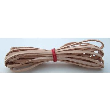 Leather Stripe Flat natural 3mm/ 5m