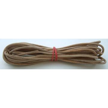 Leather stripe round natural 3mm /5m