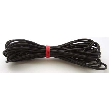 Leather stripe round black 3mm /5m