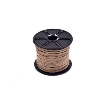 Suede leather cord sand 3mm - 25m