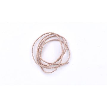Premium Braided Leather Cord Natural 5mm/ 1m 