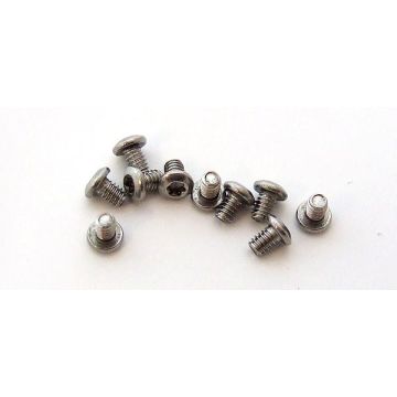 Nickel button screws 3,6 mm M2x10